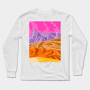 Death Valley National Park in California and Nevada United States WPA Poster Art Color Long Sleeve T-Shirt